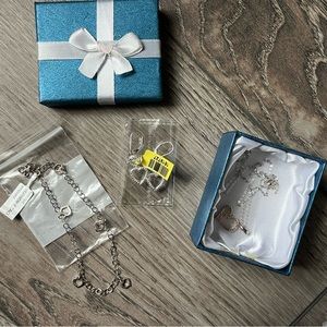 Silver 925 bracelet and earrings NEW